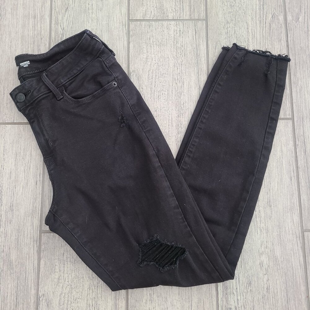 Old Navy women's Rockstar Super Skinny Ankle black jeans size 6